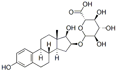 Estriol-16beta-D-glucopyranosiduronic acid Struktur