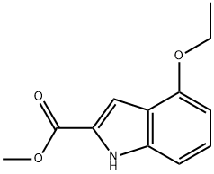 1H-Indole-2-carboxylicacid,4-ethoxy-,methylester(9CI) Structure