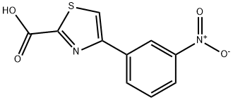 4-(3-硝基苯基)噻唑-2-甲酸,185245-05-0,结构式