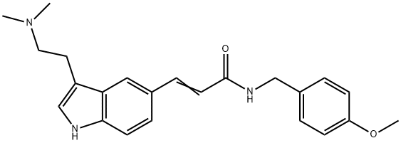 3-[3-(2-DIMETHYLAMINOETHYL)-1H-INDOL-5-YL]-N-(4-METHOXYBENZYL)ACRYLAMIDE, 185259-85-2, 结构式