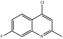 4クロロ7フルオロ2メチルキノリン 化学構造式