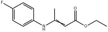 3-(4-フルオロアニリノ)クロトン酸エチル 化学構造式