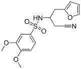 Benzenesulfonamide, 3,4-dimethoxy-N-(2-cyanoethyl)-N-tetrahydrofurfury l- Struktur