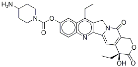 7-エチル-10-(4-アミノ-1-ピペリジノ)カルボニルオキシカンプトテシン 化学構造式