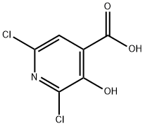 2,6-ジクロロ-3-ヒドロキシイソニコチン酸 化学構造式