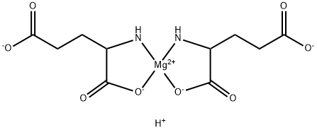 L-グルタミン酸 ヘミマグネシウム塩 四水和物 化学構造式