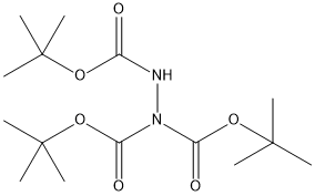1,1,2-Tris(tert-butoxycarbonyl)hydrazine Struktur