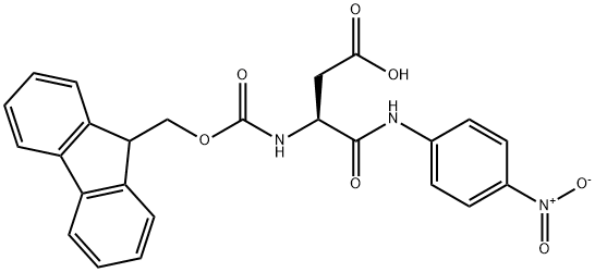 FMOC-L-天门冬氨酸-Α-4-硝基苯胺 结构式