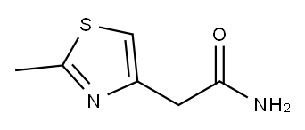 2-(2-メチル-1,3-チアゾール-4-イル)アセトアミド 化学構造式