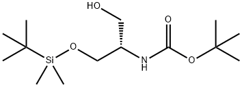 [(1S)-2-[[(tert-Butyl)diMethylsilyl]oxy]-1-(hydroxyMethyl)ethyl]-carbaMic Acid tert-Butyl Ester Structure