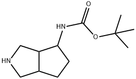 (八氢环戊烷并[C]吡咯-4-基)氨基甲酸叔丁酯 结构式