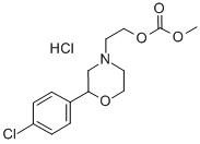 Carbonic acid, 2-(2-(4-chlorophenyl)-4-morpholinyl)ethyl methyl ester,  hydrochloride Struktur