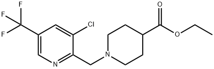 1-(3-Chloro-5-trifluoromethyl-pyridin-2-ylmethyl)-piperidine-4-carboxylic acid ethyl ester Structure