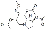 7(1H)-Indolizinone, 1,6,8-tris(acetyloxy)hexahydro-, 7-(O-methyloxime), 1S-(1.alpha.,6.beta.,8.beta.,8a.beta.)- Structure