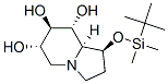 6,7,8-Indolizinetriol, 1-(1,1-dimethylethyl)dimethylsilyloxyoctahydro-, 1S-(1.alpha.,6.beta.,7.alpha.,8.beta.,8a.beta.)- Struktur