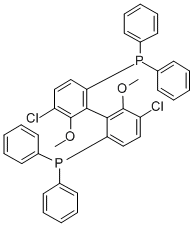 (R)-(+)-5,5'-DICHLORO-6,6'-DIMETHOXY-2,2'-BIS(DIPHENYLPHOSPHINO)-1,1'-BIPHENYL Struktur