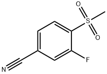 3-氟-4-(甲磺酰基)苄腈, 185946-05-8, 结构式
