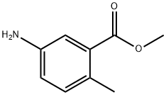 5-氨基-2-甲基苯甲酸甲酯, 18595-12-5, 结构式