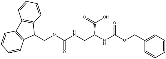N-苄氧羰基-N'-芴甲氧羰基-D-2,3-二氨基丙酸,185968-90-5,结构式