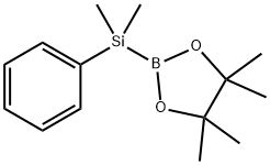 2-(ジメチルフェニルシリル)-4,4,5,5-テトラメチル-1,3,2-ジオキサボロラン 化学構造式
