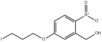 5-(3-碘丙氧基)-2-硝基苄醇, 185994-27-8, 结构式