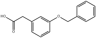 3-ベンジルオキシフェニル酢酸 化学構造式