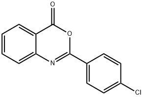 2-(p-Chlorophenyl)-4H-3,1-benzoxazin-4-one, 18600-52-7, 结构式