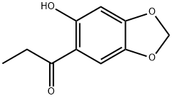 1-(6-ヒドロキシ-1,3-ベンゾジオキソール-5-イル)-1-プロパノン 化学構造式