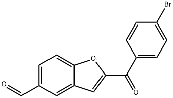 2-(4-ブロモベンゾイル)ベンゾフラン-5-カルボアルデヒド 化学構造式