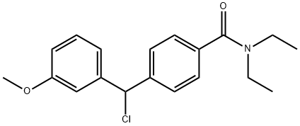RAC-4-(3'-METHOXY-A-CHLOROBENZYL)-N,N-DIETHYLBENZAMIDE Structure