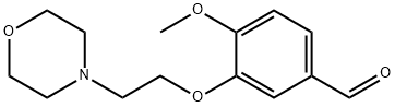 4-メトキシ-3-(2-モルホリン-4-イルエトキシ)ベンズアルデヒド 化学構造式