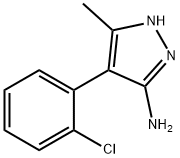 4-(2-クロロフェニル)-3-メチル-1H-ピラゾール-5-アミン 化学構造式