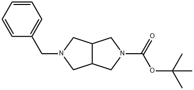5-苄基六氢吡咯并[3,4-C]吡咯-2-羧酸叔丁酯,186202-73-3,结构式