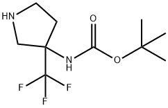 TERT-BUTYL[3-(TRIFLUOROMETHYLPYRROLIDINE-3-YL)]CARBAMATE
 Structure
