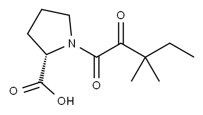 (2S)-1-(1',2'-DIOXO-3',3'-DIMETHYL-PENTYL)-2-PYRROLIDINE-CARBOXYLIC ACID Structure