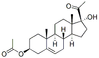 3-beta,17-alpha-dihydroxypregn-5-en-20-one 3-acetate Structure
