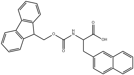 2-(((((9H-芴-9-基)甲氧基)羰基)氨基)-3-(萘-2-基)丙酸, 186320-03-6, 结构式