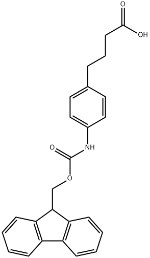 FMOC-4-(4-アミノフェニル)ブタン酸 化学構造式