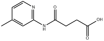 4-[(4-メチル-2-ピリジニル)アミノ]-4-オキソブタン酸 化学構造式