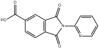 1,3-ジオキソ-2-ピリジン-2-イルイソインドリン-5-カルボン酸 化学構造式