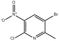 2-Chloro-3-Nitro-5-Bromo-6-Picoline 化学構造式