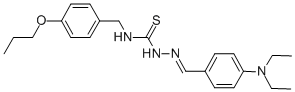 Hydrazinecarbothioamide, 2-((4-(diethylamino)phenyl)methylene)-N-((4-p ropoxyphenyl)methyl)- Structure