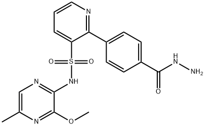2-[4-(hydrazinecarbonyl)phenyl]-N-(3-Methoxy-5-Methylpyrazin-2-yl)pyridine-3-sulfonaMide Structure