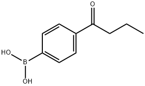 4-BUTYRYLPHENYLBORONIC ACID, 186498-24-8, 结构式