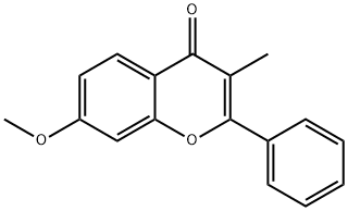 2-Methyoxy-3-methyl-2-phenyl-4H-benzo-g-pyranone 化学構造式