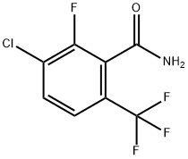 3-氯-2-氟-6-(三氟甲基)苯甲酰胺, 186517-42-0, 结构式