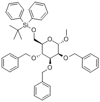 Methyl-6-O-(tert.-butyldiphenylsilyl)-2,3,4-tri-O-benzyl-α-D-mannopyranoside Structure