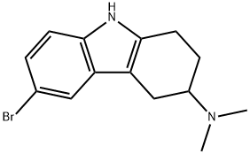6-ブロモ-3-(ジメチルアミノ)-1,2,3,4-テトラヒドロ-9H-カルバゾール 化学構造式