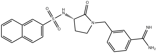 BenzenecarboxiMidaMide, 3-[[(3S)-3-[(2-naphthalenylsulfonyl)aMino]-2-oxo-1-pyrrolidinyl]Methyl]- Structure