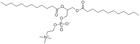 1,2-双十二烷酰-RAC-甘油-3-胆碱磷酸, 18656-40-1, 结构式